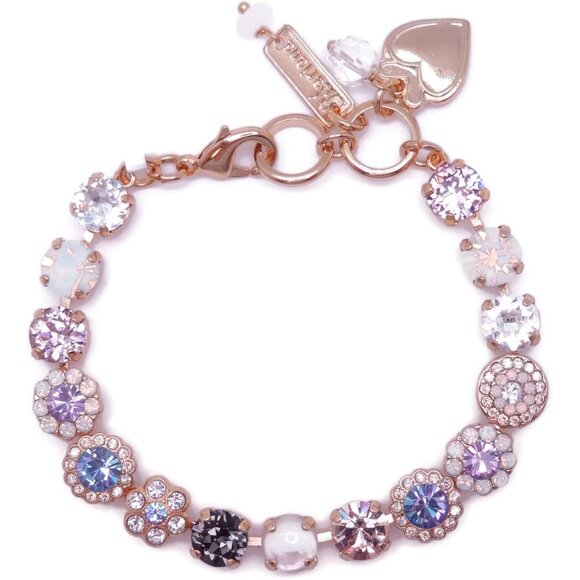 Mariana Ice Queen Gold Bracelet in White Grey Vitrail Light Mix Mosaic M1154 NWT - Picture 1 of 4